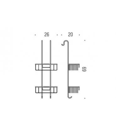 Griglia vasca/doccia colombo porta oggetti b9635 cromo da appendere