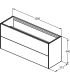 Meuble vasque 2 tiroirs laqué Ideal Standard Conca sans plan