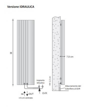 Tubes single radiator Step by Step series, left version