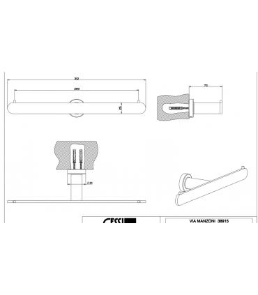 Porte-papier hygiénique double série Gessi Emporio, art. 38915