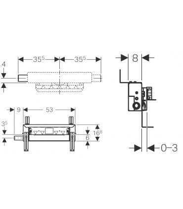 Sifone doccia, altezza 34cm, Geberit Combifix art.457.534.00.1