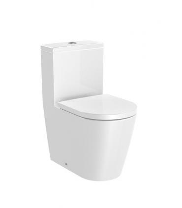 Wc monoblocco filo parete Roca Inspira Round scarico universale