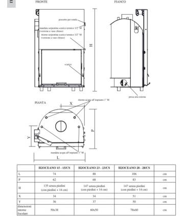 Cheminée à bois Edilkamin H2Oceano vase fermé