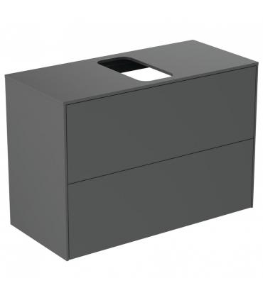 Mobile slim laccato 2 cassetti per lavabo Ideal Standard Conca