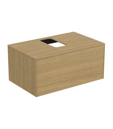 Mobile lavabo legno impiallacciato 1 cassetto, Ideal Standard Conca