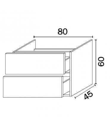 Collection Village base suspendu pour lavado 80 cm INDA