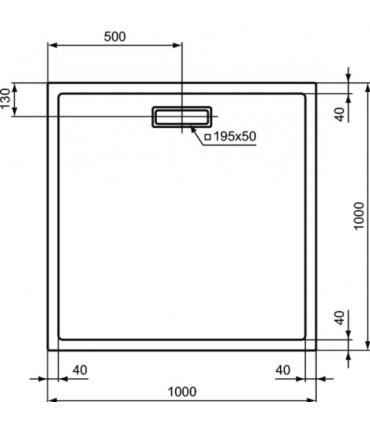 Ideal Standard Ultraflat Nouveau receveur de douche carré