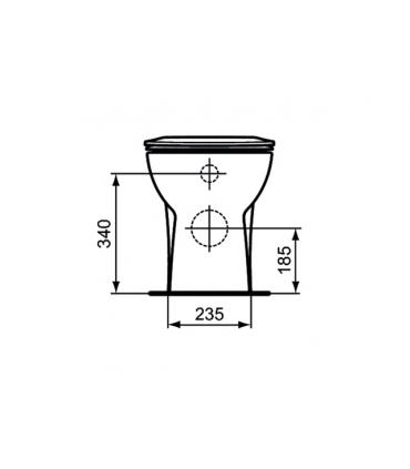 Wc filo parete a pavimento Ceramica Dolomite Quarzo E0709