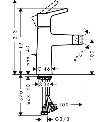 Mixer for bidet collection Talis S Hansgrohe