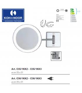 Magnifying mirror single arm, Koh-i-noor collection Discolo Led