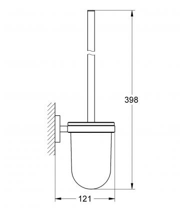 Toilet brush holder wall hung Grohe Essentials