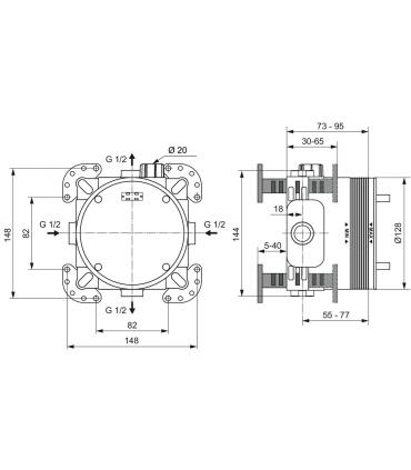 Corpo incasso doccia Ideal Standard Easy Box art.A1000NU