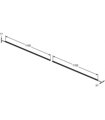 T4351Y2 JEU DE 2 BARRES D'ÉCLAIRAGE À LED MM.1600