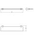 Cosmic Kubic Cool 335060 shelf 60cm, chrome and crystal