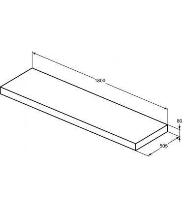 Ideal Standard washbasin shelf Lacquered basin