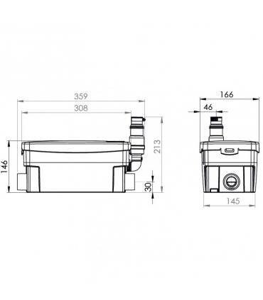 SaniSHOWER pump for shower, sink and bidet