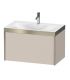 Bath cabinet XViu Duravit one hole c-bonded sink champagne rim drawer