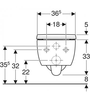 Wall-hung toilet Geberit Icon Rimfree 500.809.00.1