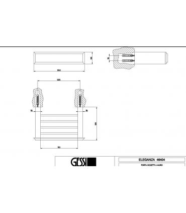 Gessi shelf for objects Elegance collection art. 46404