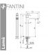 High mixer for washbasin single hole Fantini Lame'