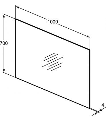 Miroir à bord poli Ideal Standard sans éclairage
