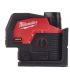 Livella laser verde Milwaukee M12 a due linee