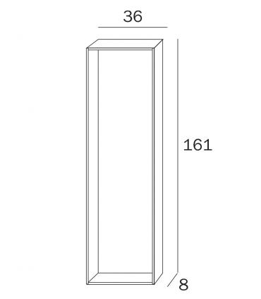 Controtelaio da semincasso per art.A8036A, A8036B e A8036C Inda linea