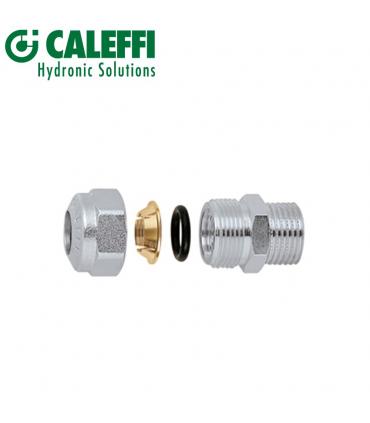 Raccordement chrome' 1/2 '' male Caleffi, pour cuivre