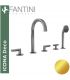 Taps for bath edges, Fantini Icona Deco with spout and hand shower
