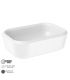 Countertop washbasin 55 cm without holes and without overflow collection Pencil