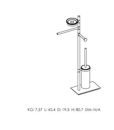 Piantana wc/bidet colombo serie square cromo art.B9903