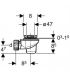 Siphon for Shower tray with drain  50mm Geberit