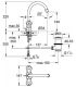 Grohe rubinetto tradizionale monoforo lavabo adria 21375 cromo.