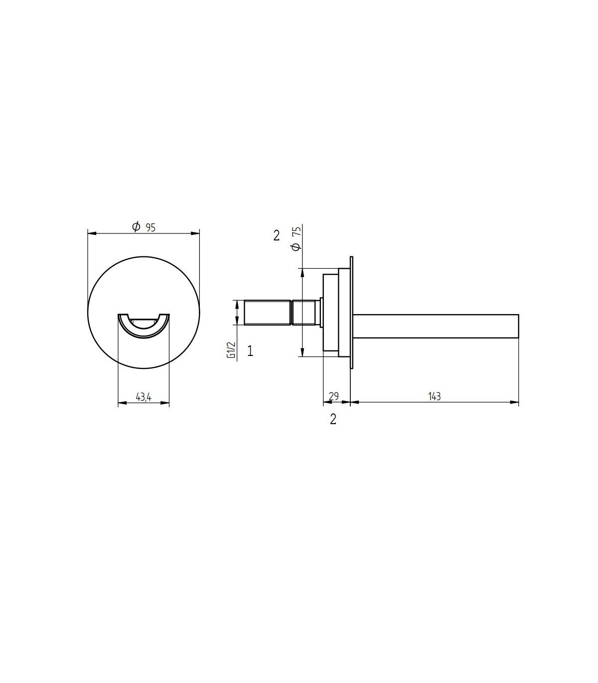 Spout for Bellosta bathtub Mosè series art. 8803