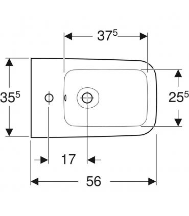 Bidet a pavimento filo parete Geberit Icon Square Keratect