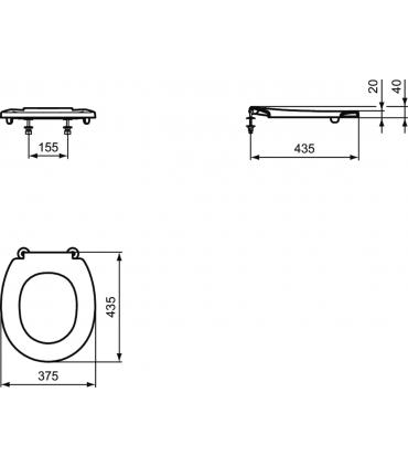 Anello per wc disabili Ideal Standard Contour 21