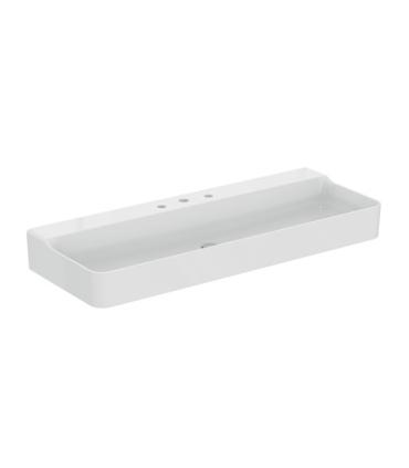 Lavabo tre fori senza troppopieno Ideal Standard Conca