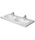 Lavabo consolle Duravit, collezione D-Code, ceramica bianco