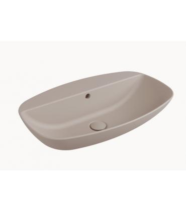 Lavabo a parete Ceramica Flaminia Nudaslim con piano rubinetteria