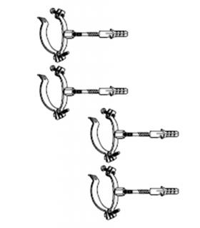 Kit 4 pcs fixing for pipes DN10 Vaillant 302364