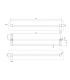 Linear towel holder Gessi Rilievo collection for glass