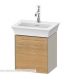 Duravit wall-hung vanity unit, White Tulip 4240L series, with door in Natural Oak