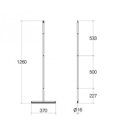 Glass wiper, Lineabeta, collection Linea shower, model 53289, con Extension, stainless steel