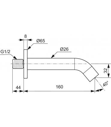 JOY BC805 SPOUT TO THE WALL MM.160