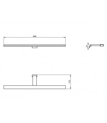 Lampe de miroir de bain + série B-Box horizontale