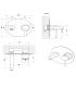 GESSI partie externes pour mitigeur mural pour lavabo chrome collection Ovale