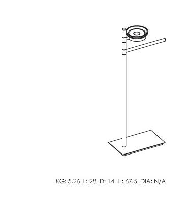 Piantana lavabo colombo serie square cromo art.B9902