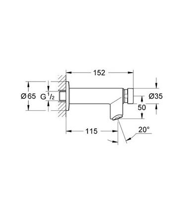 Robinet temporise lavabo Grohe collection Euroeco Cosmopolitan T