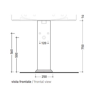 Column for washbasin Ceramica Flaminia Madre collection