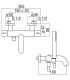 Miscelatore vasca termostatico con doccetta Nobili Likid art.L010/2